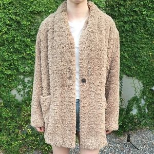 Wilfred Free Teddy Coat Size Small Light Brown